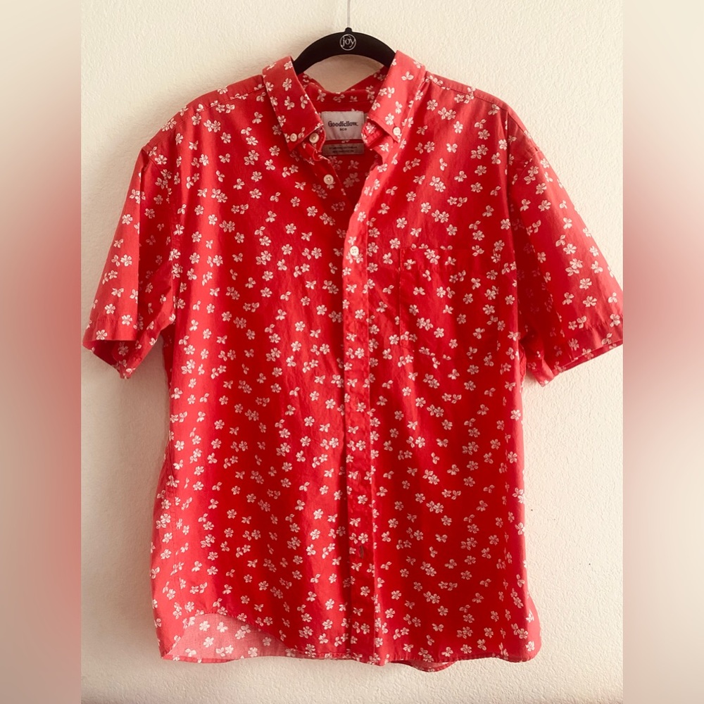 Goodfellow &CO Men's Northrop Shirt Large Red